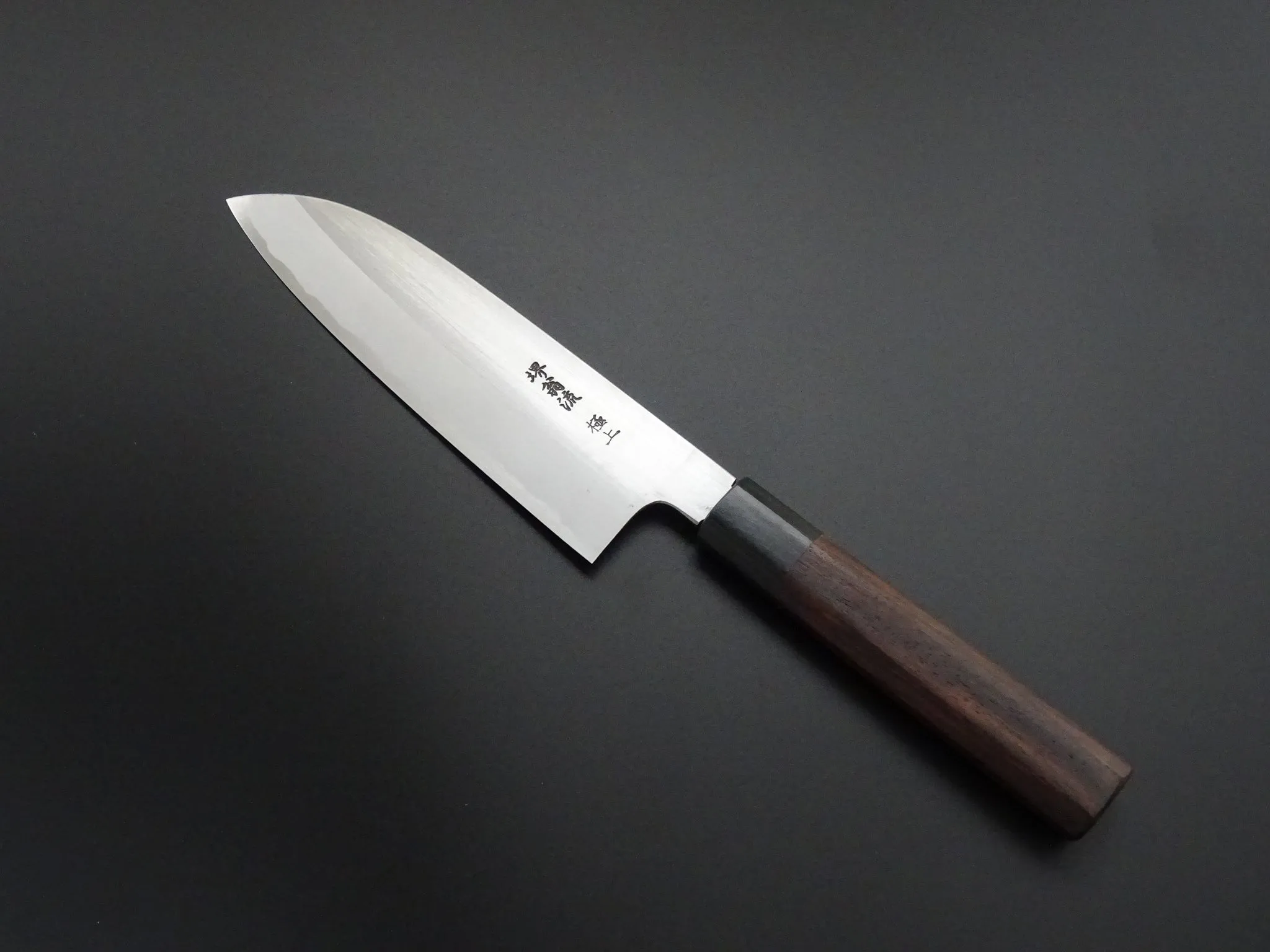KICHIJI SHIROGAMI-2 SANTOKU 180MM ROSE WOOD HANDLE FORGED BY TANAKA YOSHIKAZU