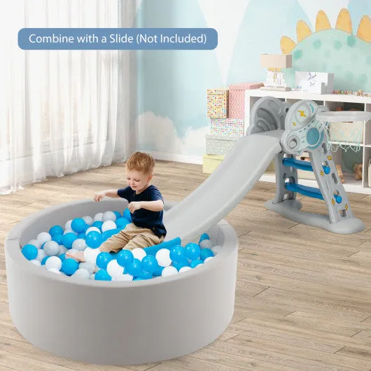 Kiddie Baby Playpen With 200 Ocean Balls and Storage Bag-Gray