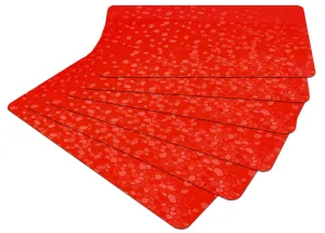 Kuber Industries Diamond Design 6 Pieces PVC Refrigerator/Fridge Multipurpose Drawer Mat Set(Red)-CTKTC32431