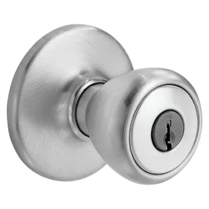 Kwikset 400T26DRCLRCSK3BX Keyed Entry Knob, Brass, Satin Chrome :BX: QUANTITY: 3