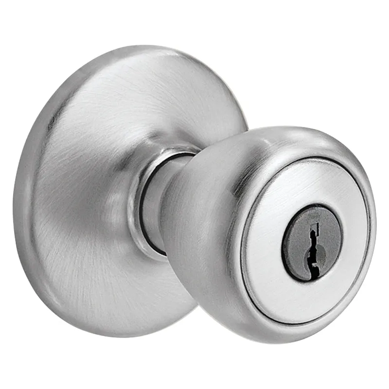 Kwikset 400T26DRCLRCSK3BX Keyed Entry Knob, Brass, Satin Chrome :BX: QUANTITY: 3