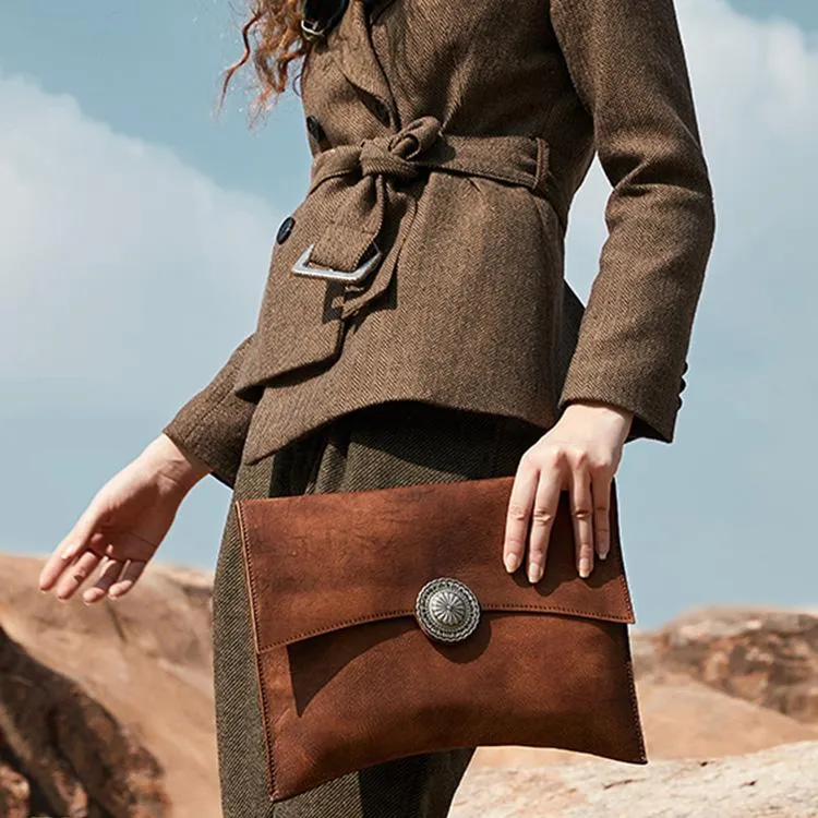 Ladies Envelope Clutch Bag Purse With Strap Leather Shoulder Bag For Women