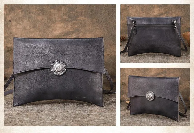 Ladies Envelope Clutch Bag Purse With Strap Leather Shoulder Bag For Women