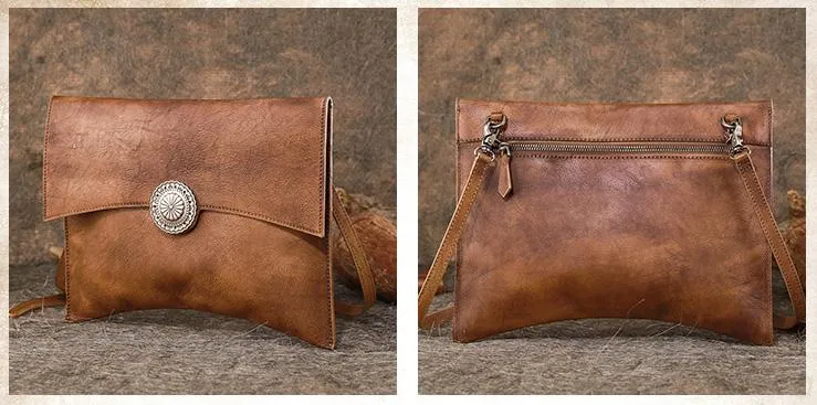 Ladies Envelope Clutch Bag Purse With Strap Leather Shoulder Bag For Women