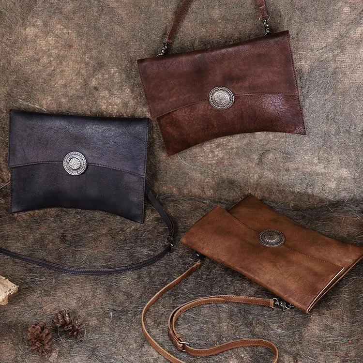Ladies Envelope Clutch Bag Purse With Strap Leather Shoulder Bag For Women