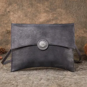 Ladies Envelope Clutch Bag Purse With Strap Leather Shoulder Bag For Women