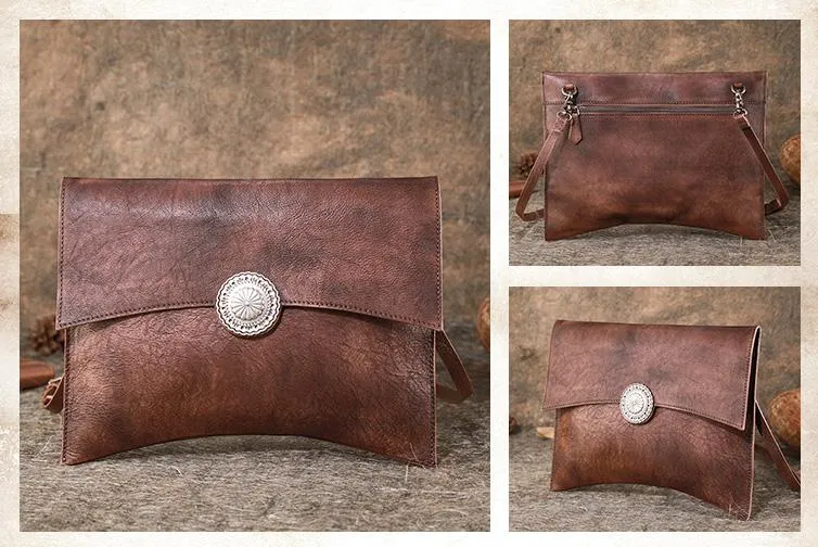 Ladies Envelope Clutch Bag Purse With Strap Leather Shoulder Bag For Women