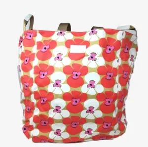 Large Laundry Bag // Floral Red