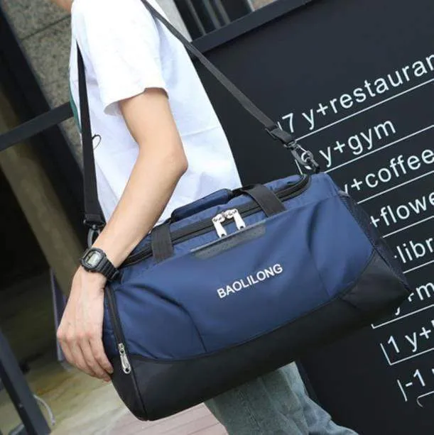 Large Sports Gym Bag With Shoes Pocket Waterproof Fitness Training Duffle Bag