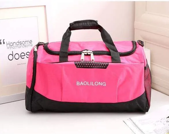 Large Sports Gym Bag With Shoes Pocket Waterproof Fitness Training Duffle Bag