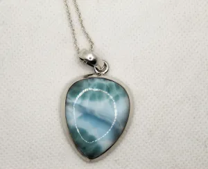 Larimar Polished Teardrop Pendant