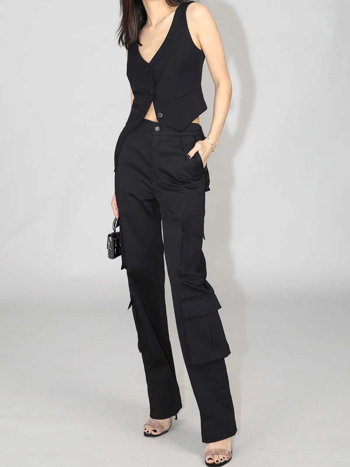 Leisure Cargo Graceful Straight Leg Pants