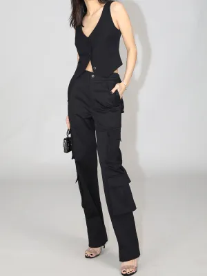 Leisure Cargo Graceful Straight Leg Pants