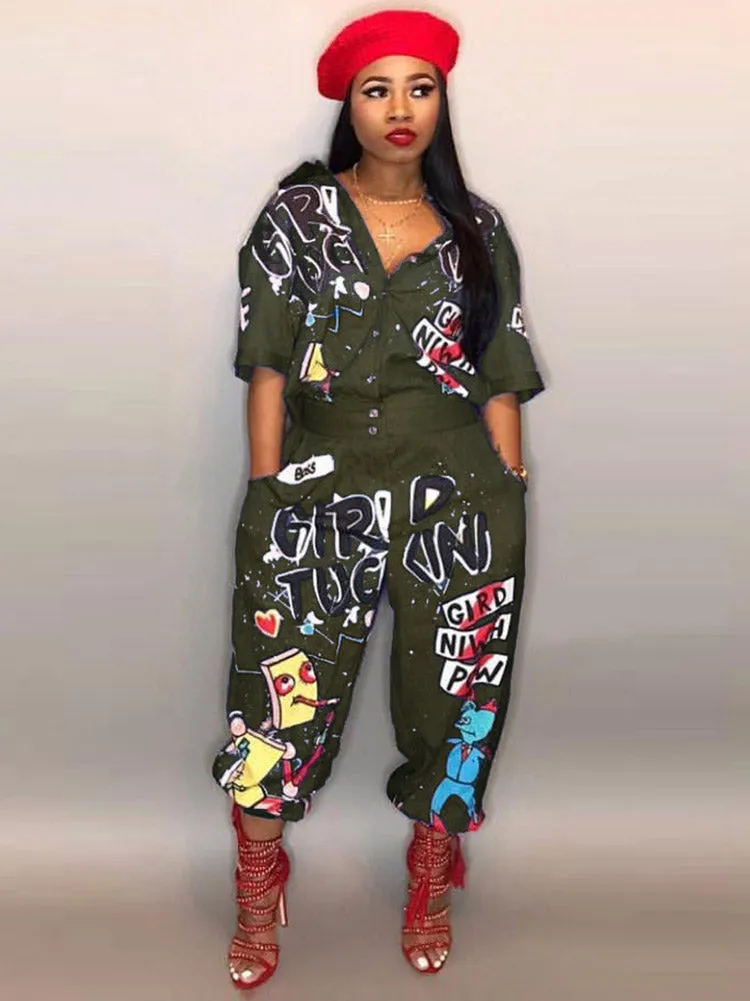 Letter Printed Graceful Pocket T-Shirt Dress