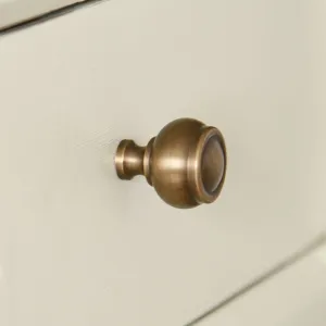 Light Antique Brass Ovolo Cabinet Knob