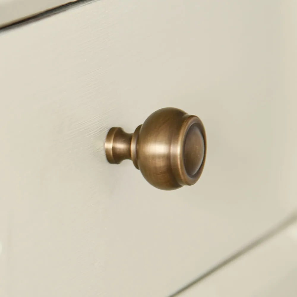 Light Antique Brass Ovolo Cabinet Knob