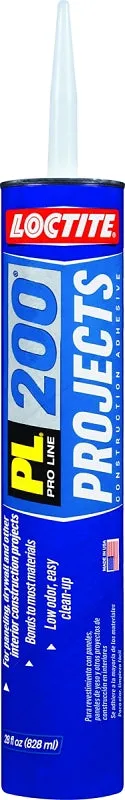 Loctite 1390602 Project Construction Adhesive, Off-White, 28 fl-oz Cartridge :EA: QUANTITY: 12