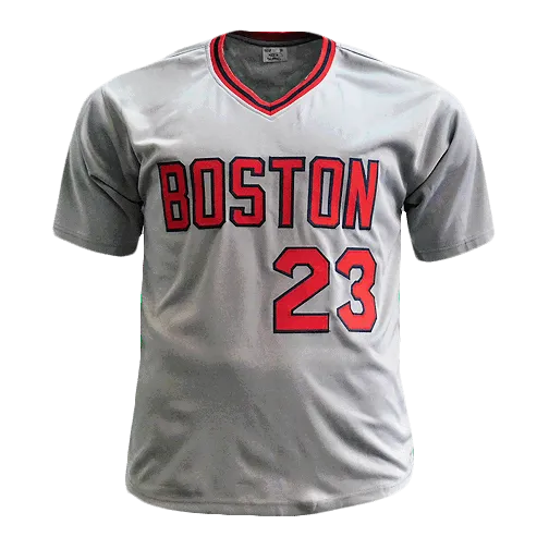 Luis Tiant Boston Autographed Throwback Baseball Jersey Grey (JSA)