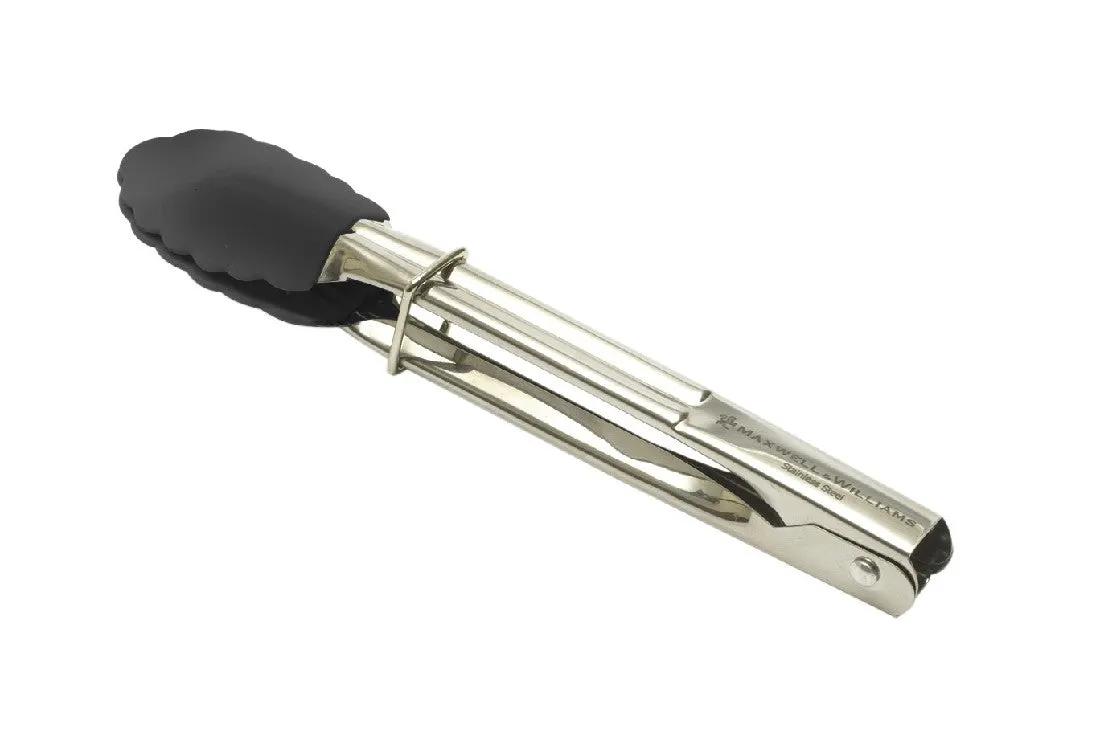 Maxwell & Williams Grabbers Mini Tongs 18cm Sili Blk
