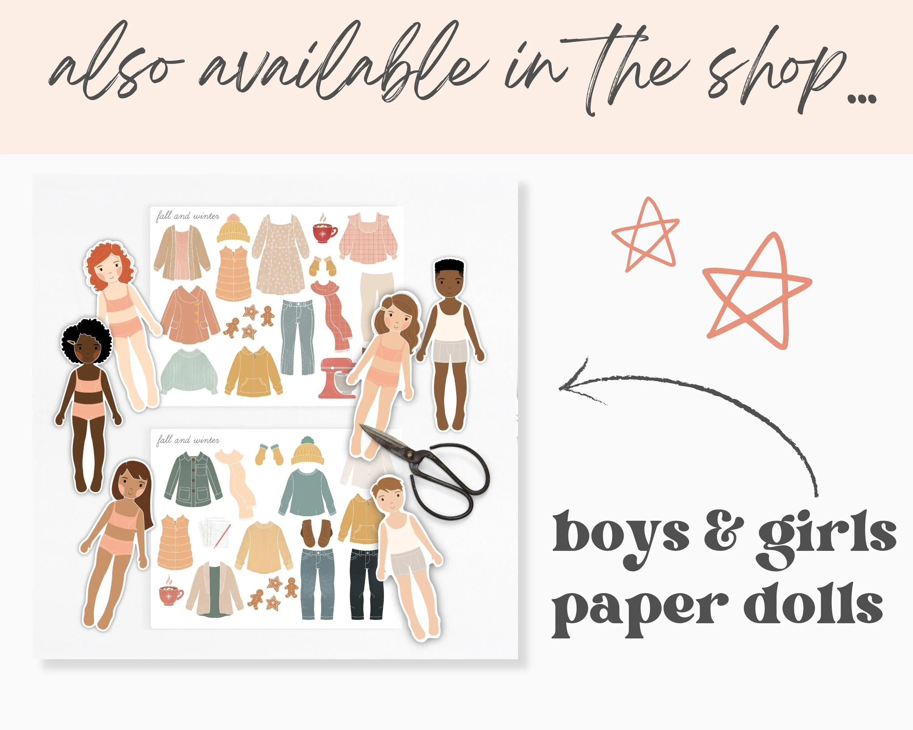 Mermaid Paper Dolls | Digital Download