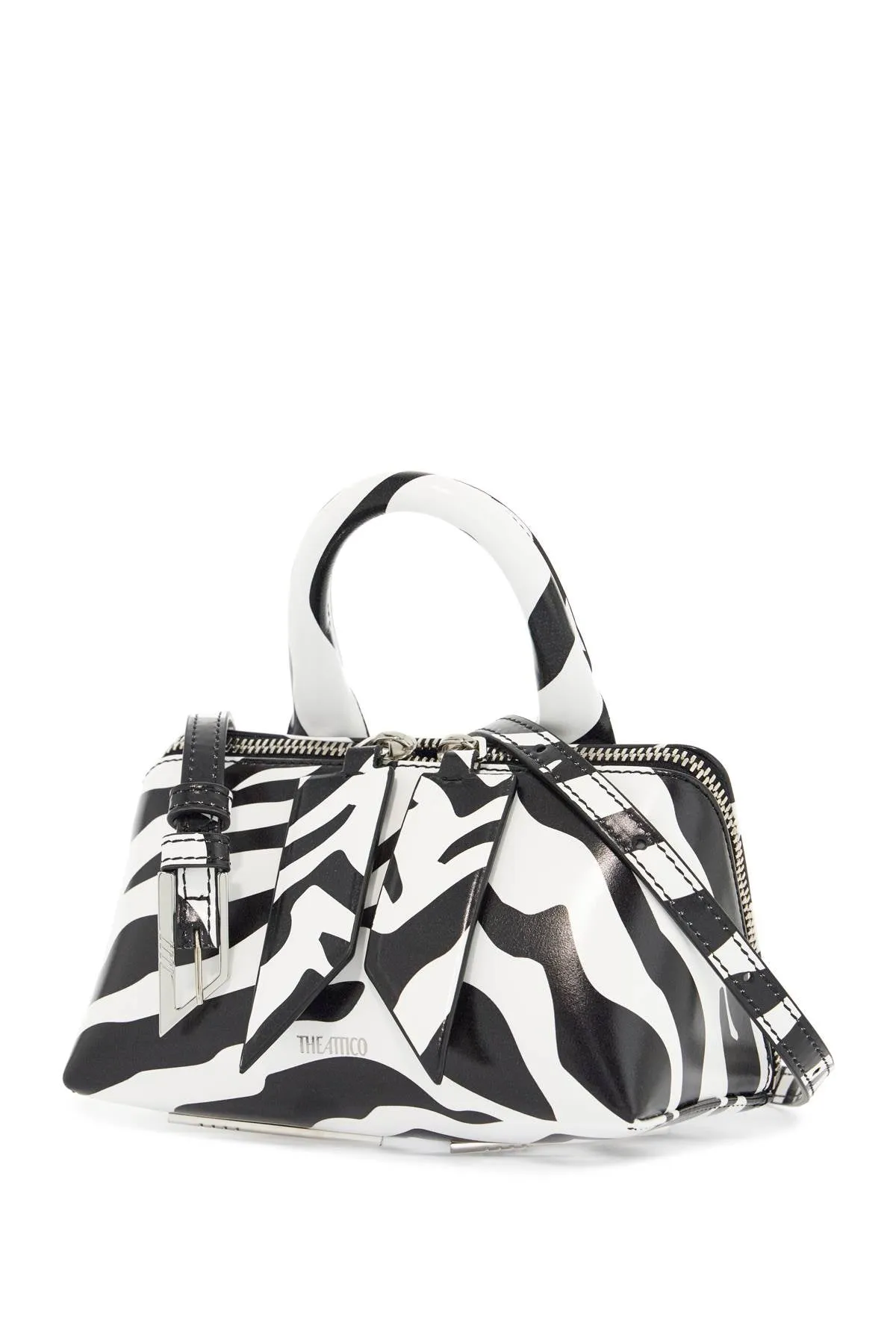 Mini Bag Friday Black And White Animal Print In Calfskin