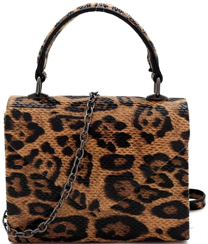 Mini Retro Glossy Crocodile Burgundy Box Flap leather Satchel Crossbody Handbag