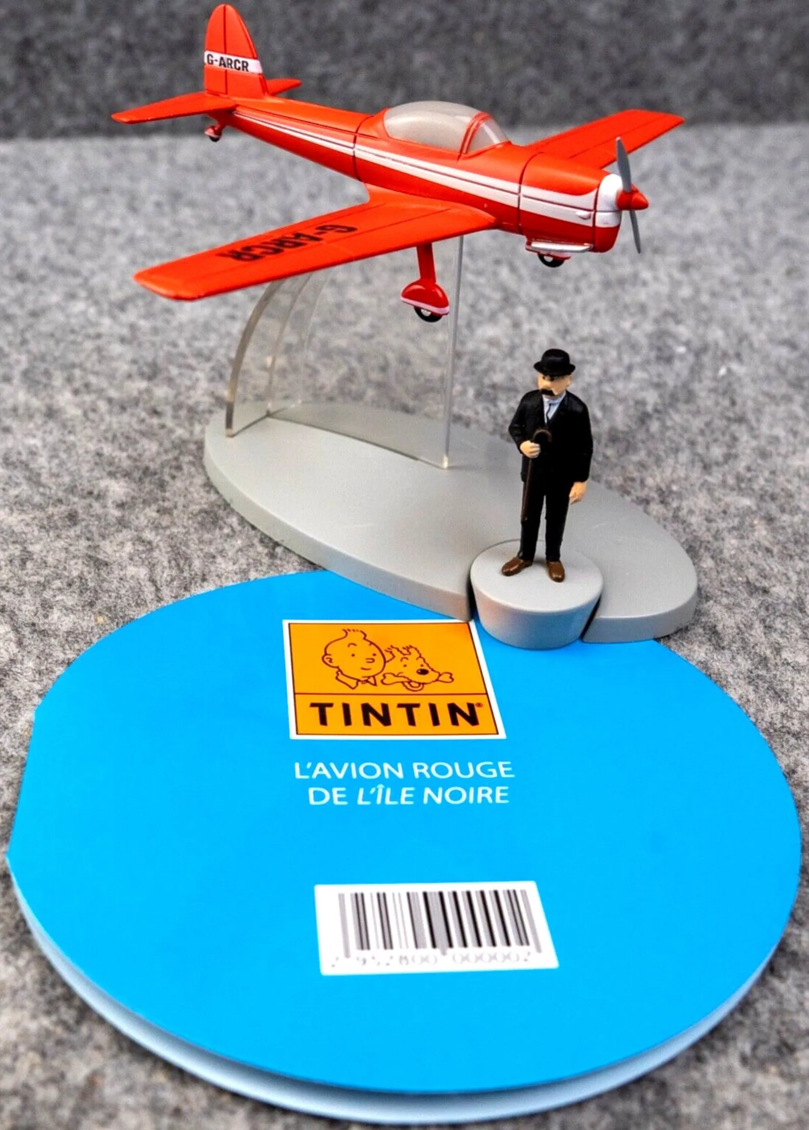 Moulinsart Avion Tintin 29528 Red Havilland Plane: Black Island Hachette Model #8