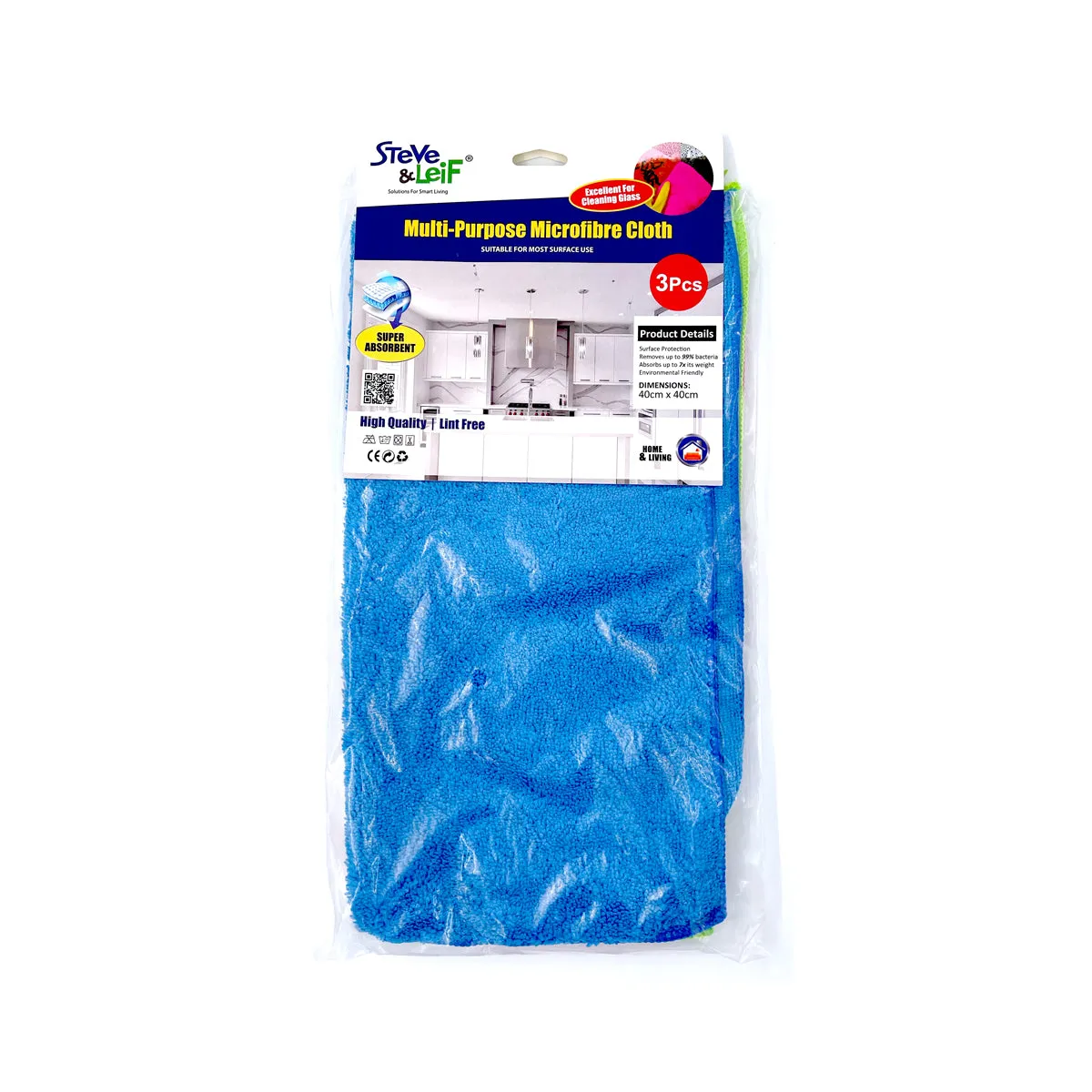 Multi-purpose Microfibre Cloth (3 Pcs)