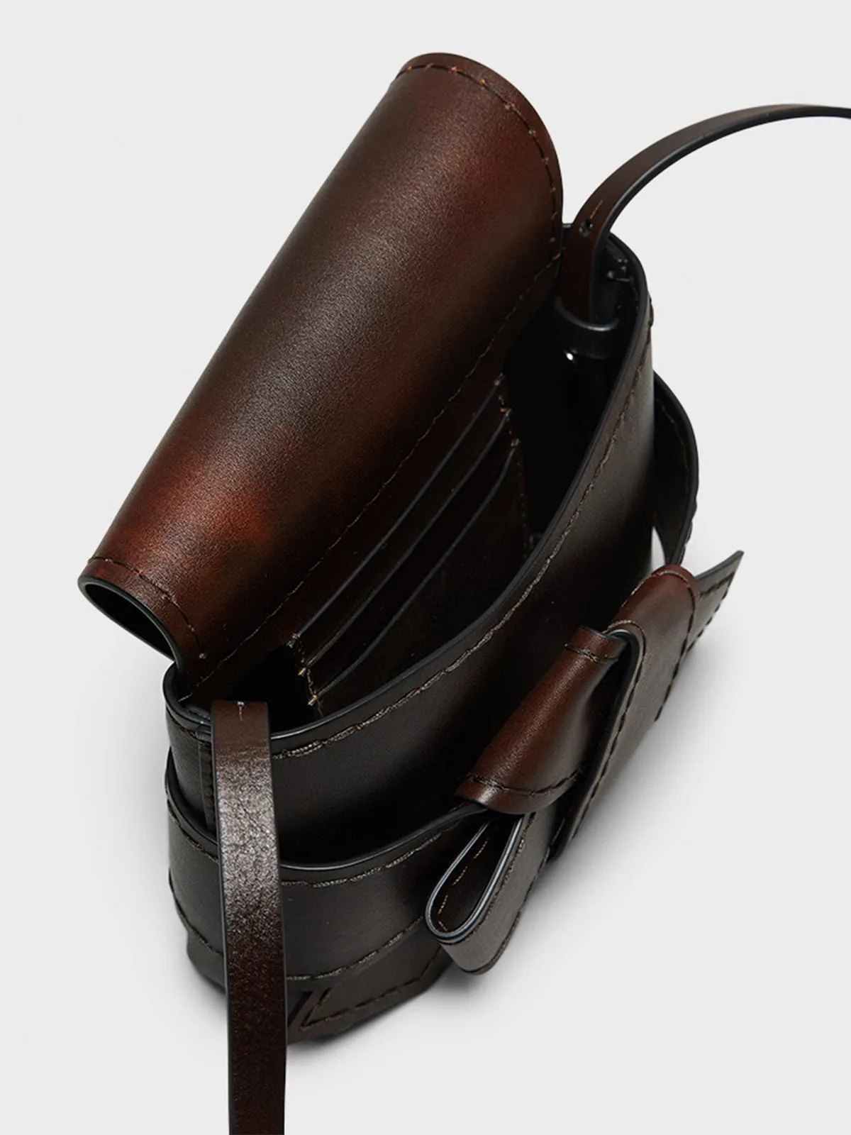 Musubi Mini Crossbody Bag in Dark Brown