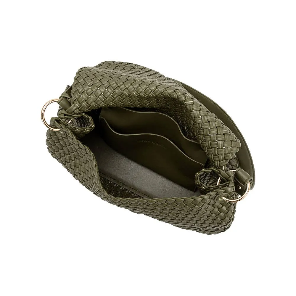 Natalia Recycled Vegan Shoulder Bag Olive