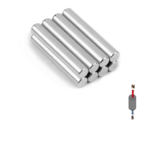 Neodymium Cylinder Magnet - 8mm x 40mm | N45