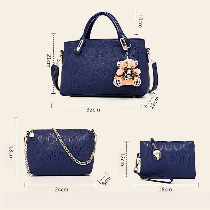 New Arrival Elegant, Stylish Ladies Bag Set2  PU Leather  On Sale (XNB3)