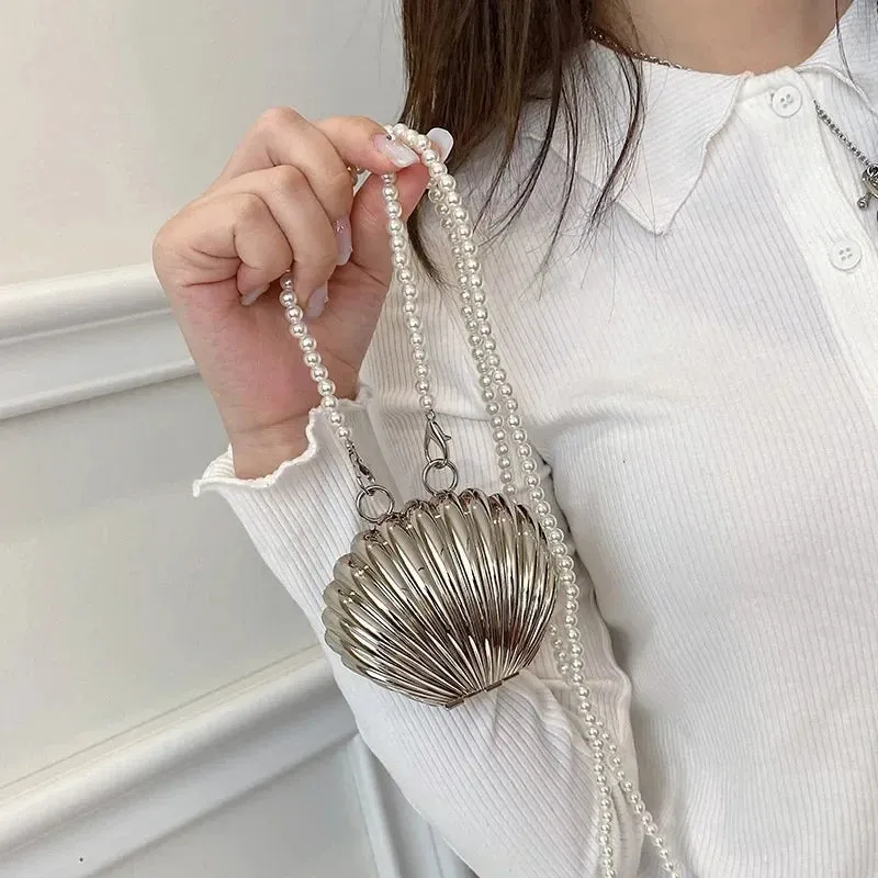 New Summer Lipstick Bags for Women Fashion Pearl Mini Purse