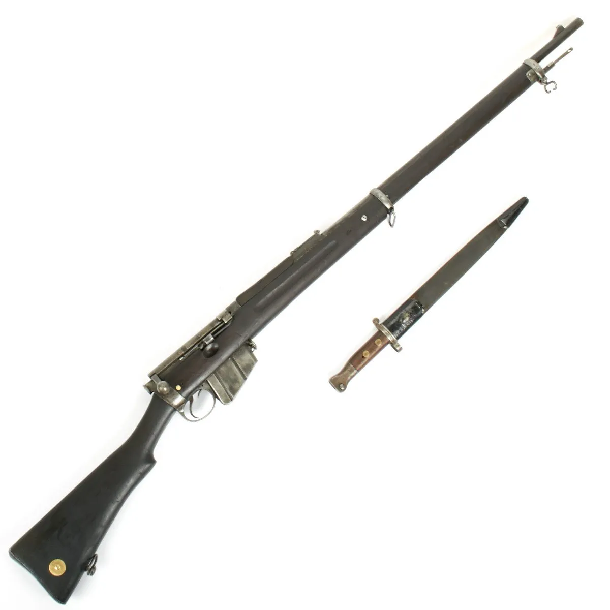 Original British P-1888 Lee-Metford MK.1* Magazine .303 Rifle with Bayonet and Scabbard- Dated 1891