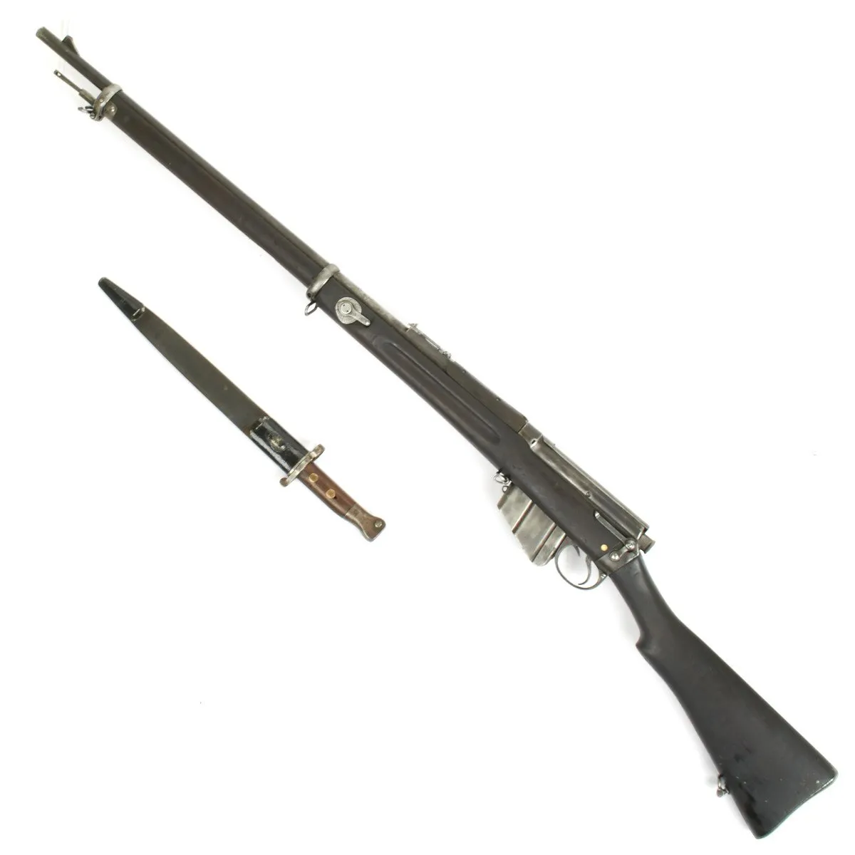 Original British P-1888 Lee-Metford MK.1* Magazine .303 Rifle with Bayonet and Scabbard- Dated 1891
