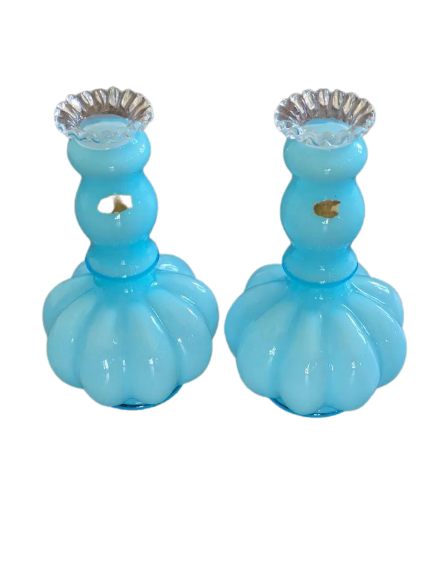 Pair of 1930's Fenton Glass vases