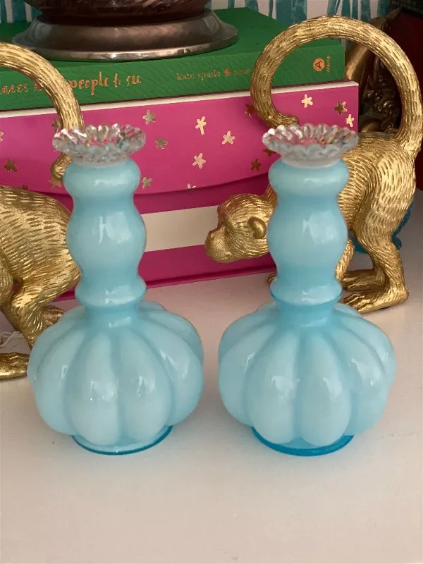 Pair of 1930's Fenton Glass vases