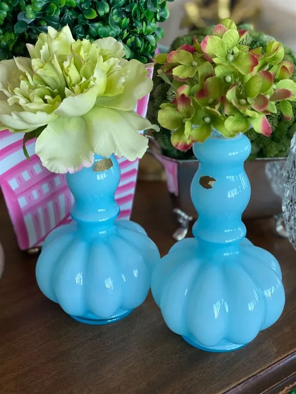 Pair of 1930's Fenton Glass vases