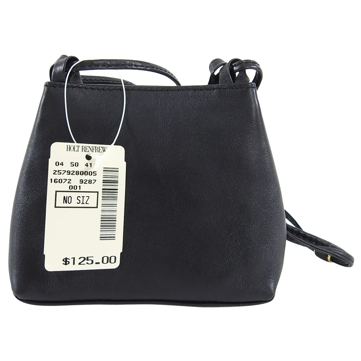 Paloma Picasso Vintage 1990's Small Black Leather Crossbody Bag