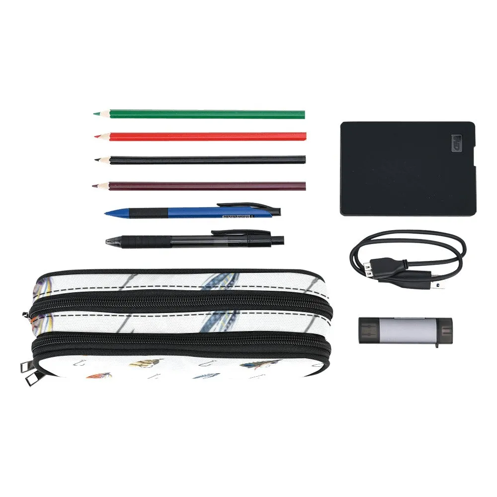 Parker White Pencil Pouch | Durable Organizer for Pens & Supplies