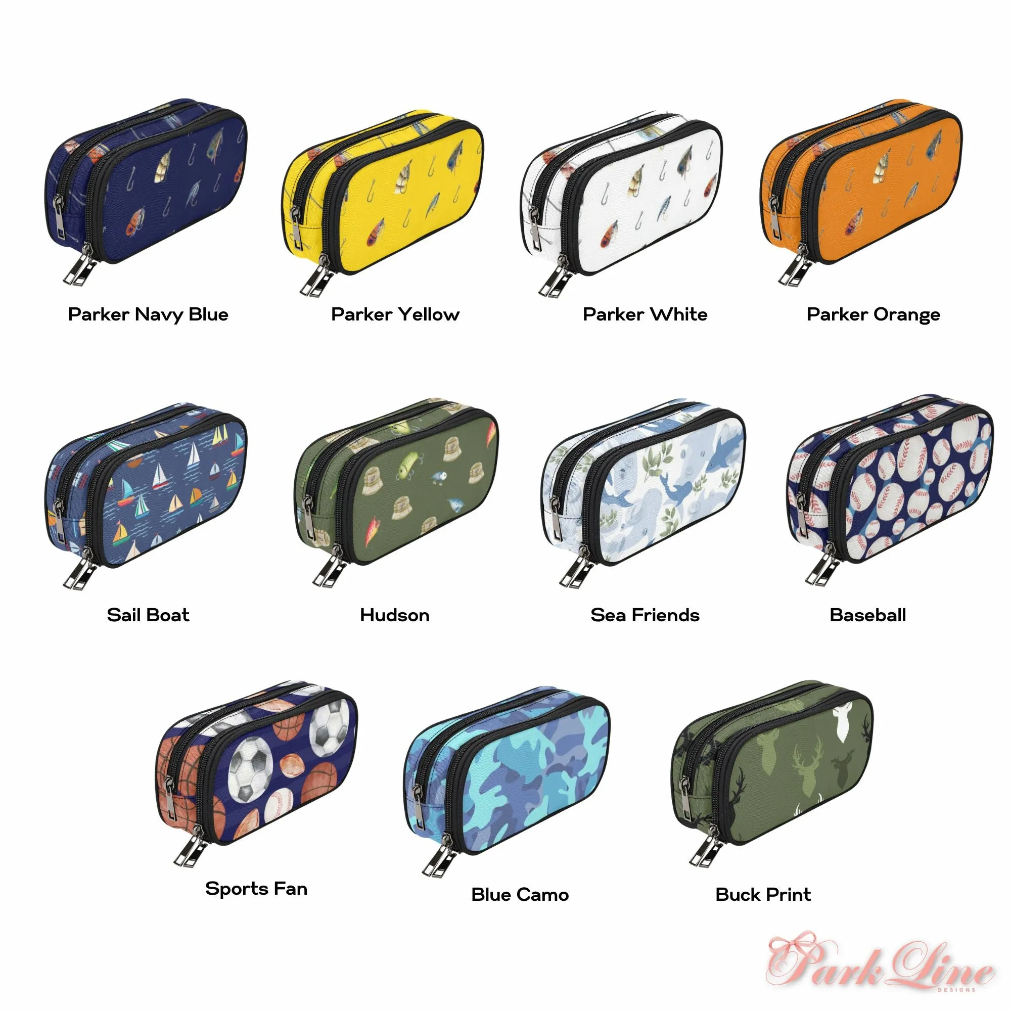 Parker White Pencil Pouch | Durable Organizer for Pens & Supplies
