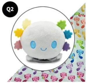Plushie Tote Bag: White Rainbow Axolotls Tote Bag   White (Rainbow Gills) Axolotl Plushie