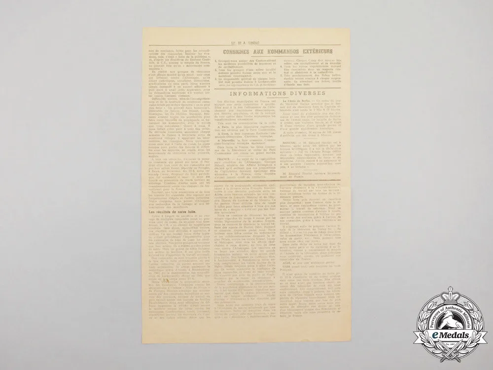 "Thank You" Letter From French Pow At Stalag 3A