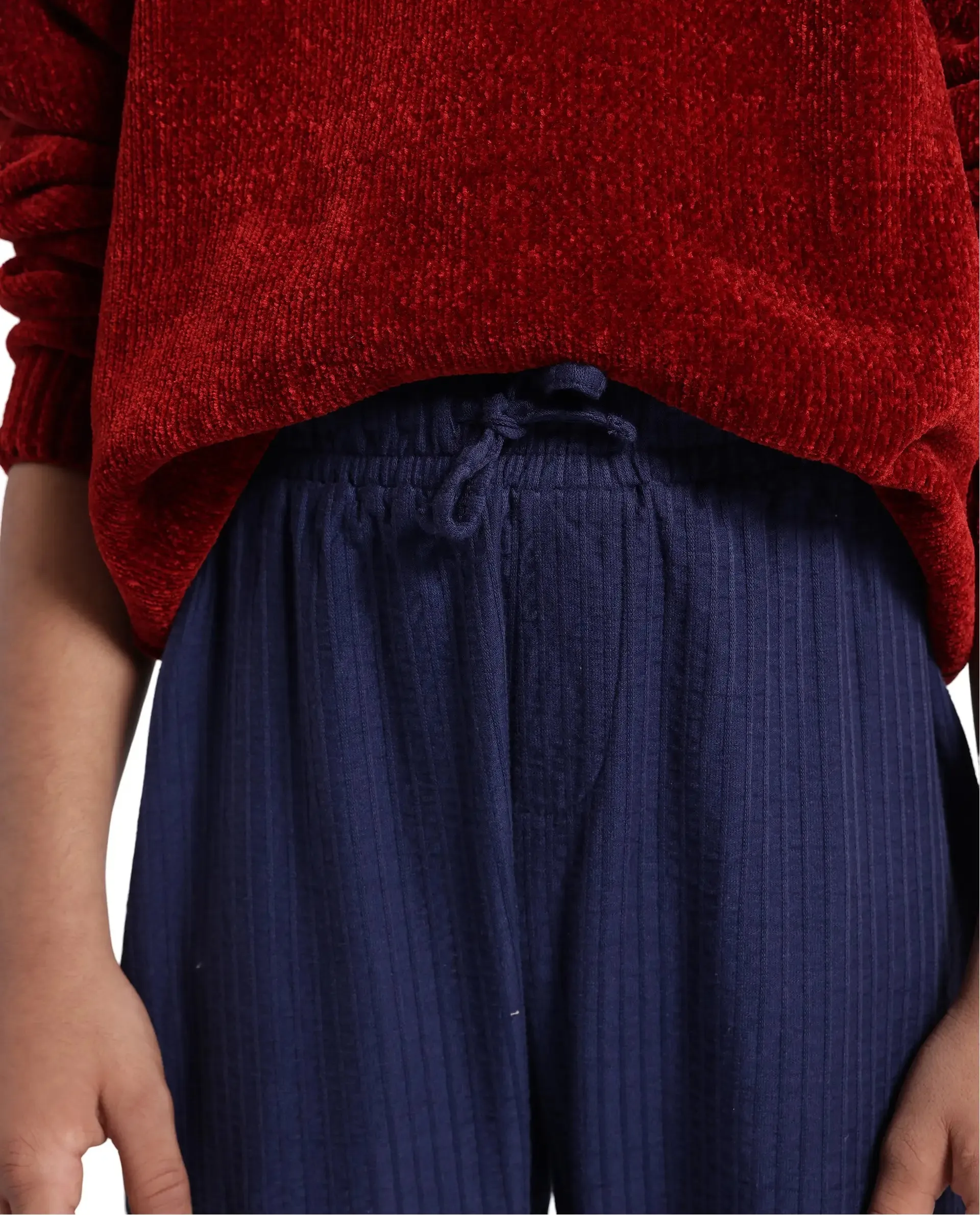 Rare Ones Kids Lomot Navy Cotton Solid Trackpant