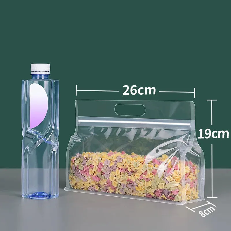 Reusable PEVA Food Bag Freezer Stand Up Food Storage Bag Silicone Bag Leakproof Top Kitchen Organizer BPA Free