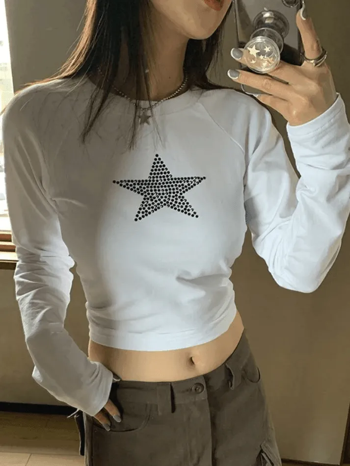 Rhinestone Star Graceful Pu Leather Belt