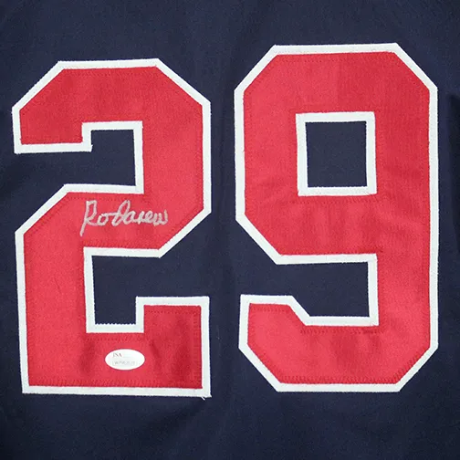Rod Carew Autographed Minnesota Throwback Navy Baseball Jersey (JSA)