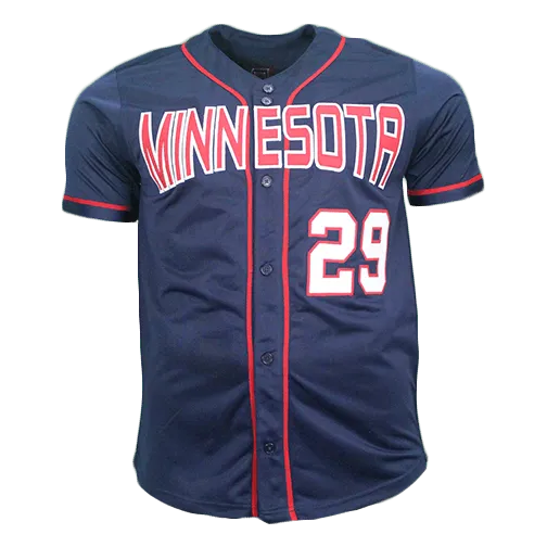 Rod Carew Autographed Minnesota Throwback Navy Baseball Jersey (JSA)