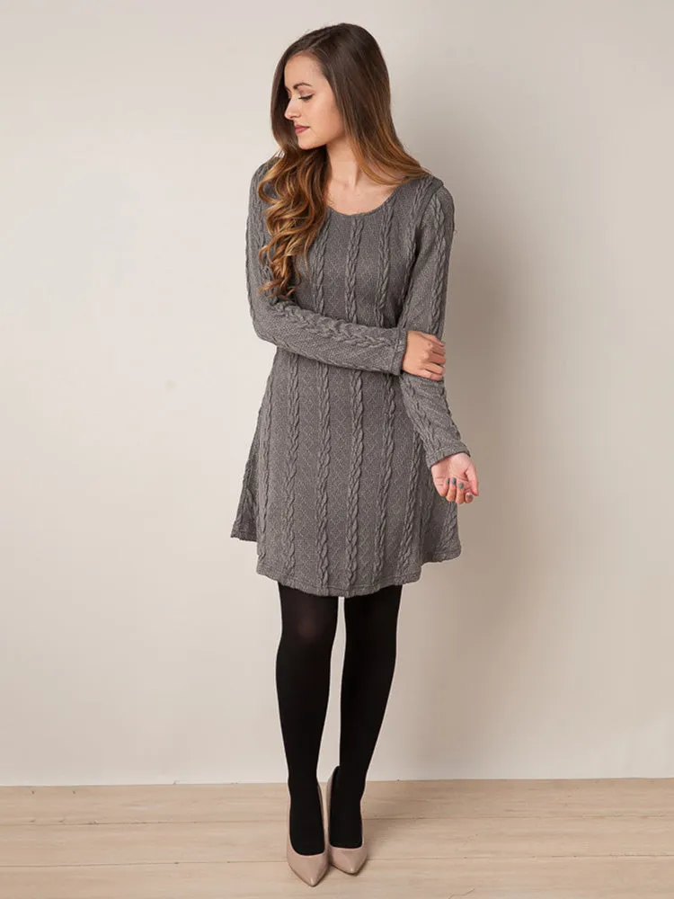 Round Neck Graceful Cut-Out Sweater
