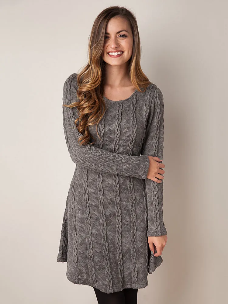 Round Neck Graceful Cut-Out Sweater